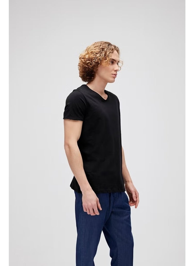 Bad Bear V-Neck T-Shirt Black Men's T-Shirt 18.01.07.012-C01 - Image 2